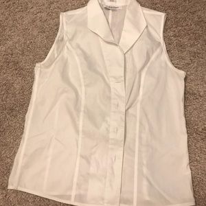 Calvin Klein Sleeveless Button-Up